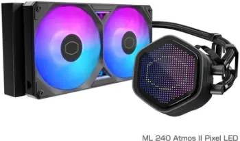 Ftohës uji Cooler Master MasterLiquid 240 Atmos II Pixel, 240mm, ARGB, i zi