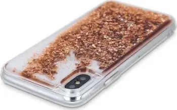 Mbrojtëse Etui Liquid Glitter TPU për iPhone 6 Plus / 7 Plus / 8 Plus, transparente / me xixa
