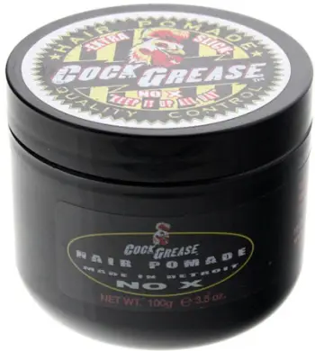 Pomadë flokësh Cock Grease Extra Slick No X, mbajtje e fortë, shkëlqim i lartë, 100g