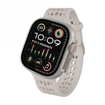 Rrip ore Decoded Armband Ares O për Apple Watch, silikon, 44–49mm, bezhë