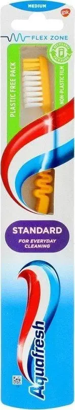Furçë dhëmbësh Aquafresh Family, Medium, për të rritur, ngjyra të ndryshme