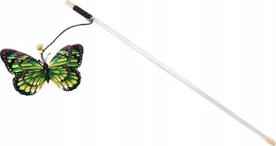 Lodër për mace Yarro Fishing Rod, me flutur, shumëngjyrëshe - 2