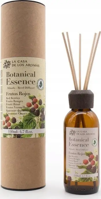 Difuzer aromatik LA CASA DE LOS AROMAS Botanical Essence Red Fruits, 140ml, me shkopinj, aroma fruta të kuqe