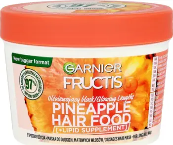 Maskë për flokë Garnier Fructis Hair Food Pineapple, për flokë të gjatë dhe të zbehtë, shkëlqim intensiv, 400ml