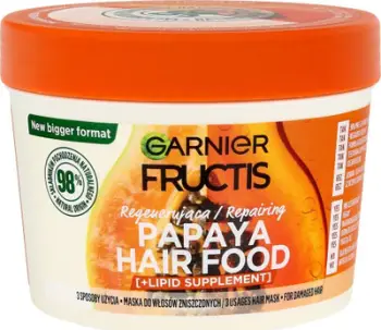 Maskë flokësh Garnier Fructis Hair Food Papaya, për flokë të dëmtuar, 400ml