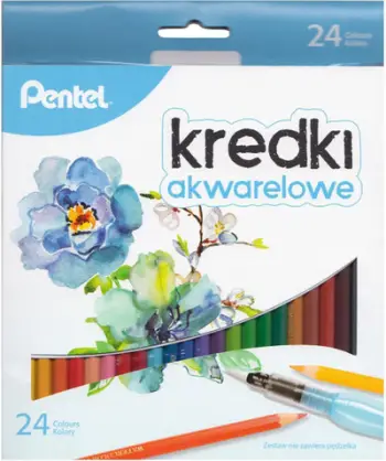 Lapsa akuarele Pentel CB9, set 24 ngjyra