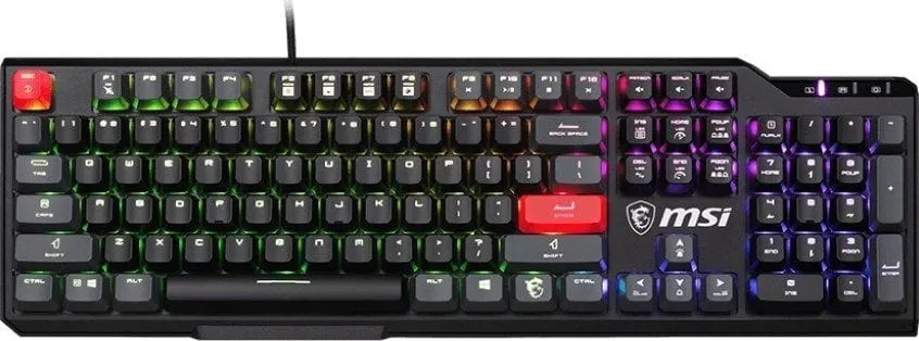 Tastierë MSI Vigor GK41 Dusk Kailh Red, me kabllo, e zezë/kuqe - 1