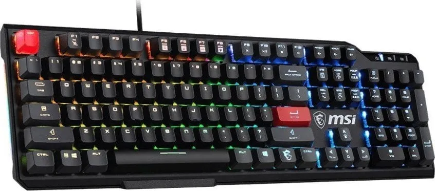 Tastierë MSI Vigor GK41 Dusk Kailh Red, me kabllo, e zezë/kuqe - 3