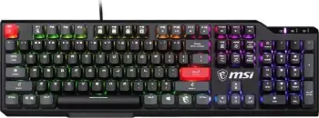 Tastierë MSI Vigor GK41 Dusk Kailh Red, me kabllo, e zezë/kuqe