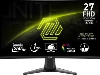 Monitor MSI MAG 27C6X, 27", Full HD, 250Hz, 1 ms, i zi