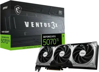 Kartelë grafike MSI GeForce RTX 5070 Ti VENTUS 3X OC, 16GB GDDR7, e zezë