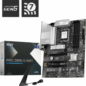Pllakë amë MSI PRO Z890‑S WIFI, Intel Z890, LGA 1851, DDR5, ATX, e argjendtë
