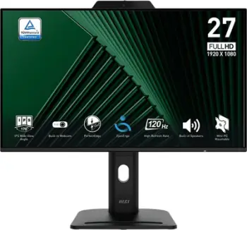 Monitor MSI PRO MP272PMG, 27", Full HD, 120Hz, me webcam, i zi