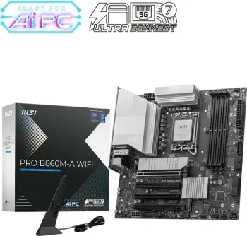 Pllakë amë MSI PRO B860M-A WIFI, mATX, LGA1851, DDR5