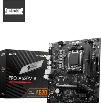 Pllakë amë MSI PRO A620M-B, Socket AM5, DDR5, micro ATX, e zezë