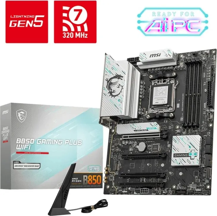 Pllakë amë MSI B850 Gaming Plus WiFi, e zezë - 1