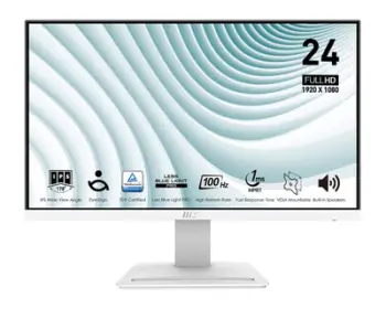 Monitor MSI PRO MP243XW, 23.8", 100Hz, i bardhë