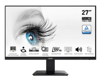 Monitor MSI PRO MP273A, 27", Full HD, 100Hz, i zi