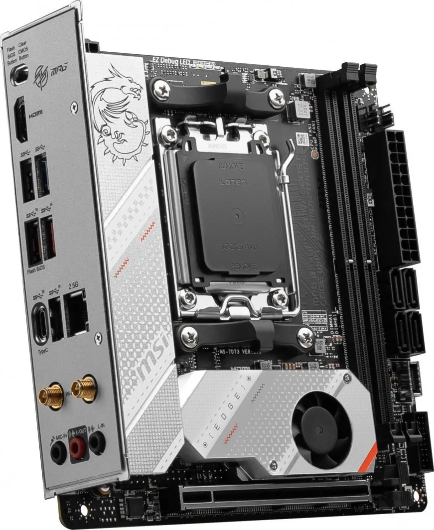 Pllakë amë MSI MPG B650I EDGE WIFI, AM5, mITX - 3