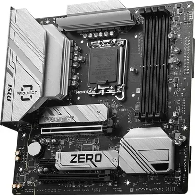 Plakë amë MSI B760M PROJECT ZERO, LGA 1700, DDR5, PCIe 5.0, 2.5Gbps LAN, Wi-Fi 6E, e bardhë/argjend - 2