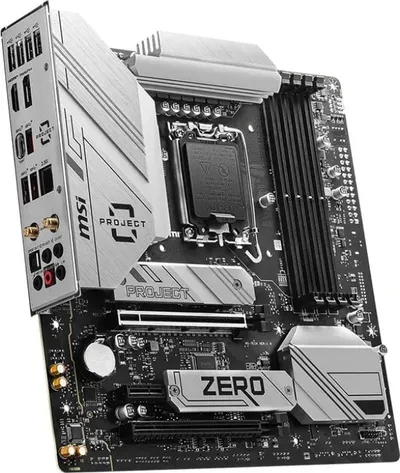 Plakë amë MSI B760M PROJECT ZERO, LGA 1700, DDR5, PCIe 5.0, 2.5Gbps LAN, Wi-Fi 6E, e bardhë/argjend - 3