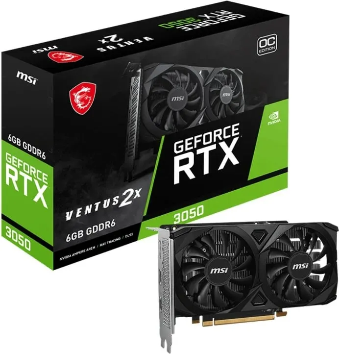 Kartelë grafike MSI GeForce RTX 3050 VENTUS 2X E 6G OC - 1