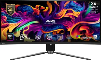 Monitor MSI MAG QD-OLED, 34", 3440x1440