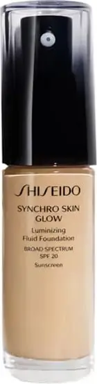 Krem pudër Shiseido Synchro Skin Glow SPF 20, 4 Golden, 30 ml