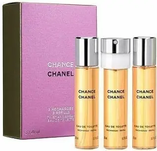 Eau de Toilette Chanel Chance - Shishe Rimbushëse, 3x20 ml