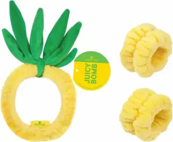 Set shirit për kokë dhe duar Essence Juicy Bomb Party, 01 Pineapple Party, 3 copë