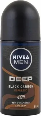 Deodorant Nivea Men Roll On Deep Black Carbon Espresso, 48H, 50 ml - 1