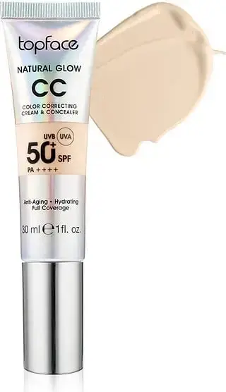 Krem CC për fytyrë Topface Natural Glow SPF 50+, 003, 30ml