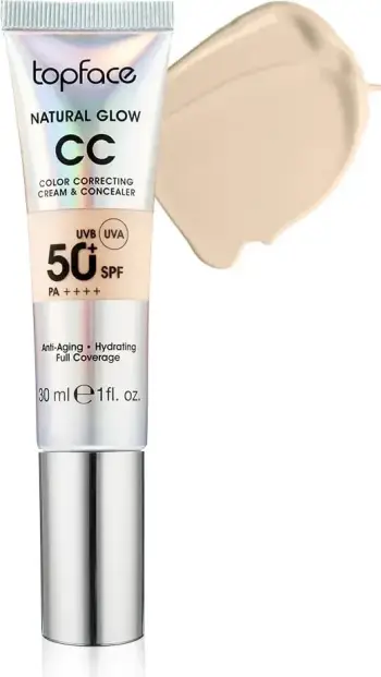 Krem Pudër Topface CC Natural Glow SPF50+, 006, 30 ml