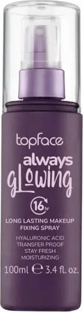 Fixing sprej Topface Always Glowing, 100 ml