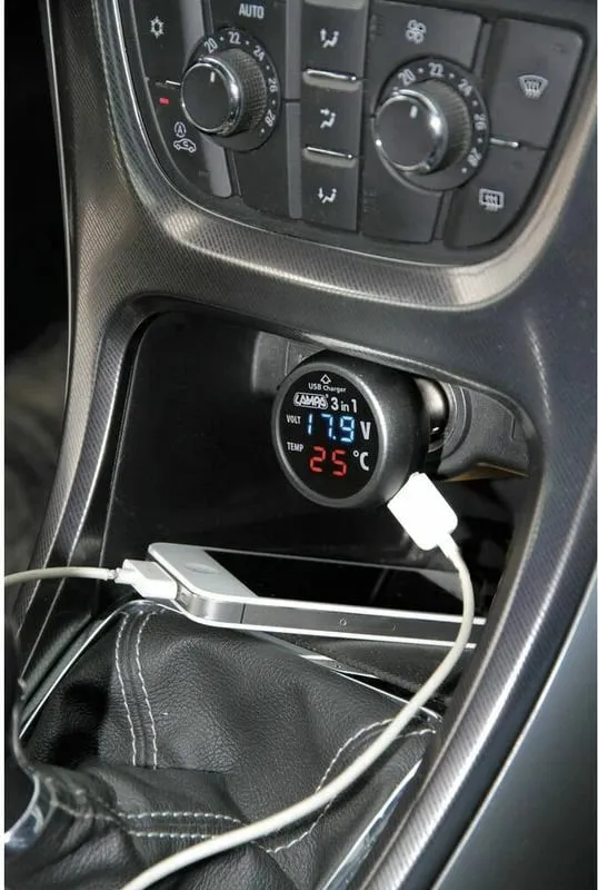 Prize Shume-funksionale 12/24v Termometer -9°c/+80°c+usb - 4