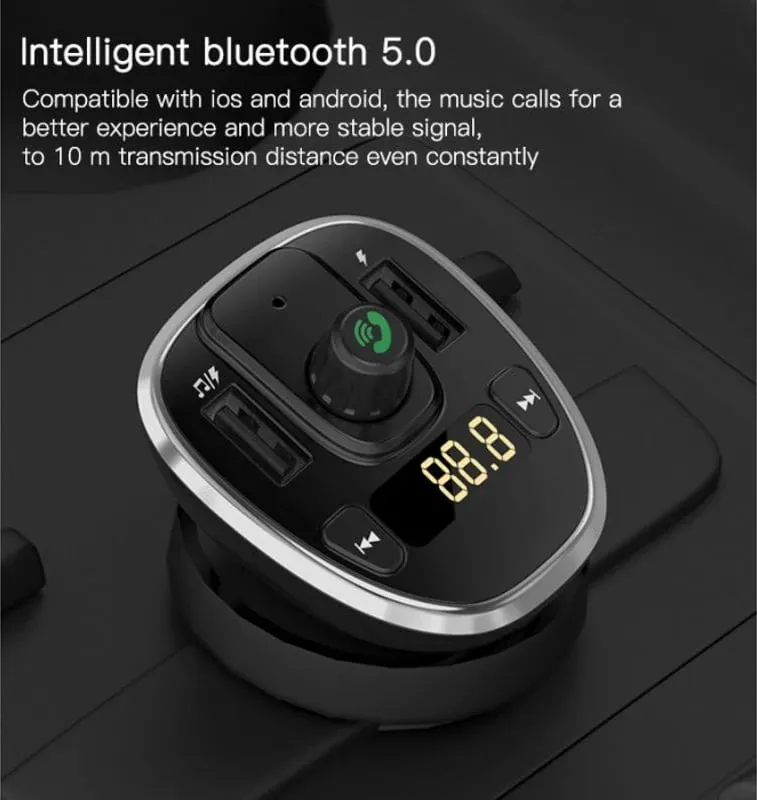 Mbushes Usb Transmetues Fm Bt 5v-3a - 4