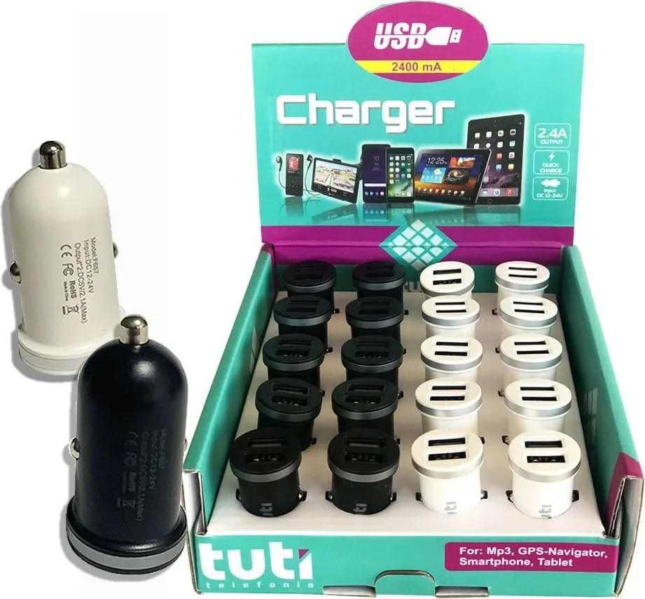 Mbushes Usb I Dyfishte 2.4A - 1