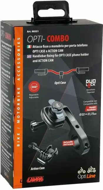 Mbajtes Telefoni Motorri & Biciklte Duo Lock Opti