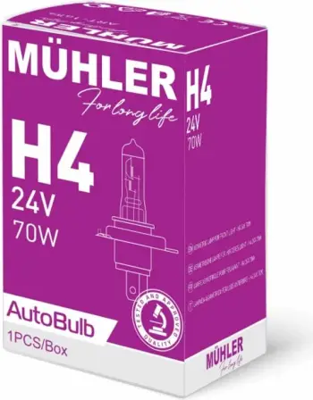 Lampa H4 24v 70w Kuti Muhler