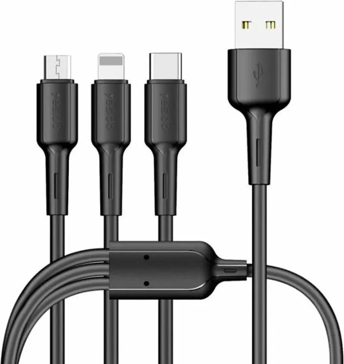 Kabllo 3ne1 Iphone, Micro, Type-c 1m 2.4a - 1
