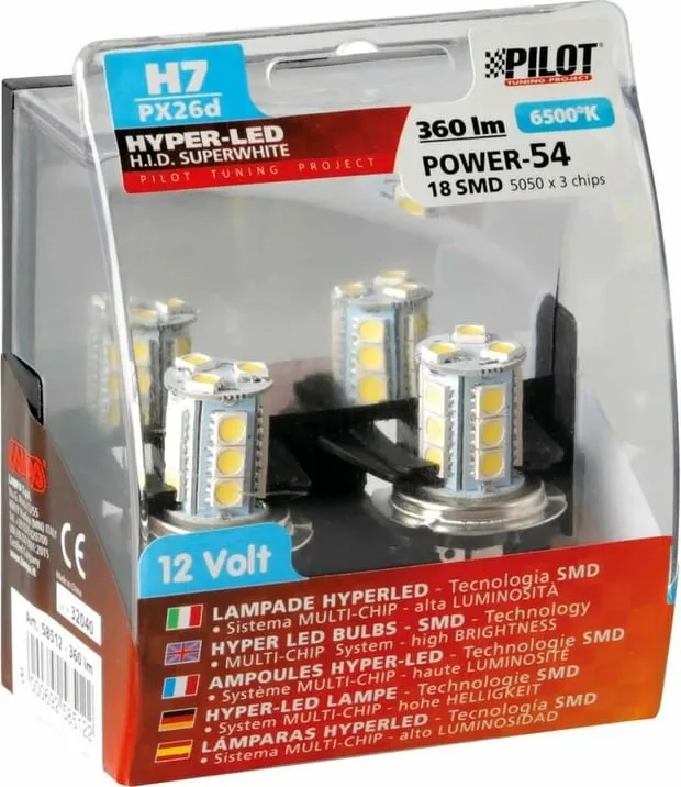 Lampa 12v H7 Hyper-led Px26d White - 2