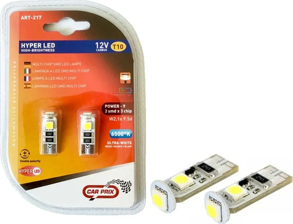 Lampa Led 12v Canbus T10-3smd/5050 White - 1