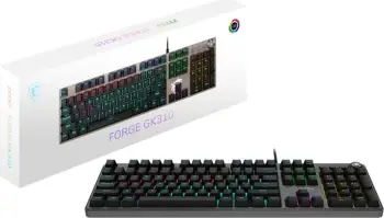 Tastierë gaming MSI FORGE GK-310 RED, mekanike, RGB, full-size, e zezë