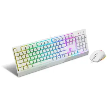 Tastierë dhe maus MSI VIGOR GK30 dhe CLUTCH GM11, mekanik, RGB LED, e bardhë
