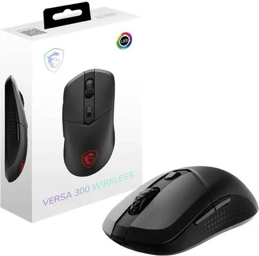 Maus MSI VERSA 300, Optical, RF Wireless + Bluetooth + USB Type-C, 8000 DPI, i zi - 1