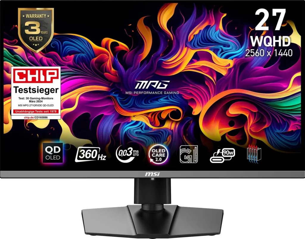 Monitor gaming MSI MPG 271QRXDE, 27 inç, QD-OLED, 360Hz, WQHD - 1