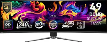 Monitor gaming MSI MPG 491CQPXDE, 49 inç, QD-OLED, 240Hz, Dual QHD, i zi