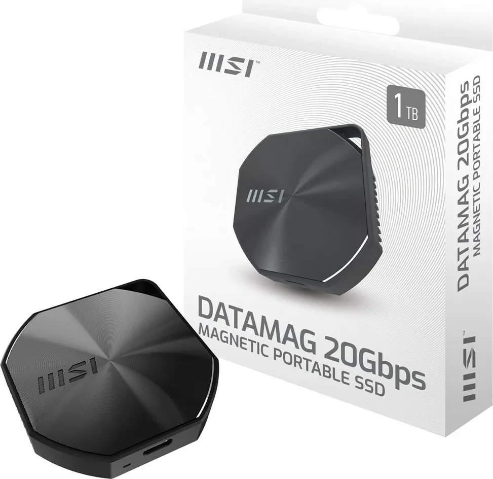 Disk i jashtëm SSD MSI DATAMAG 1TB, USB Type-C, i zi - 9