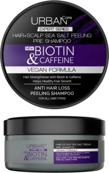 Shampo për flokë Urban Care Sea Salt Scalp Peeling, Biotin & Caffeine, 200 ml
