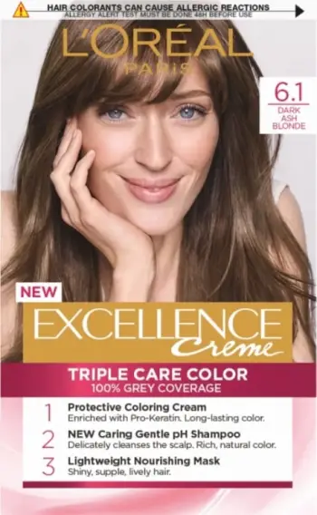 Ngjyrë për flokë Excellence 6.1 Dark Ash Blonde